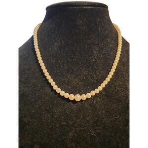 Classic Pearl Necklace with Gold Filgree Clasp